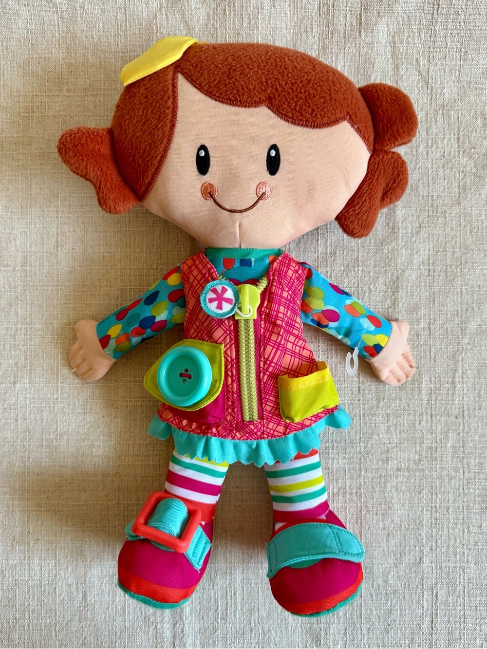 PLAYSKOOL Dressy Kids Plush Doll Encourages Independent Dressing Skills Ages 2+